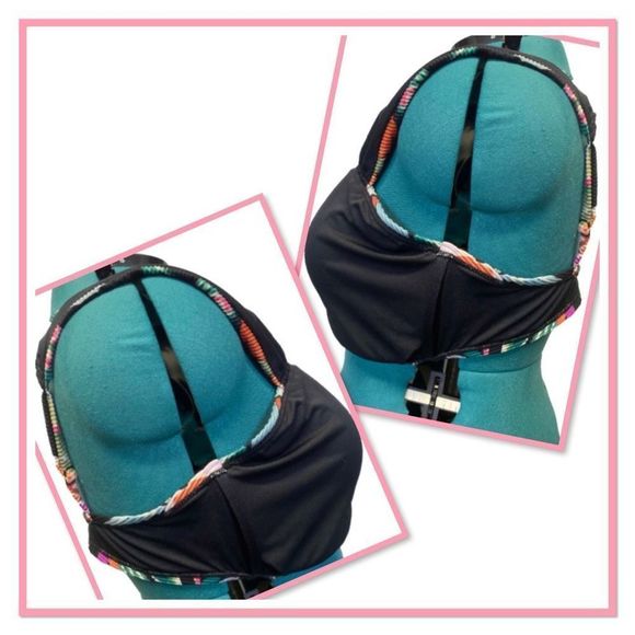 Time & Tru Size 3X Wide Strap V Wire Floral Bikini Top - Picture 11 of 13